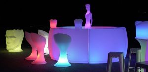 LED glow lounge furniture rental in Clearwater Florida