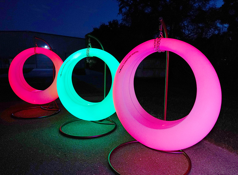 Light up event furniture rental for a Tampa Bay corporate event