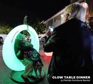 Light up cocktail tables for rent for Florida events