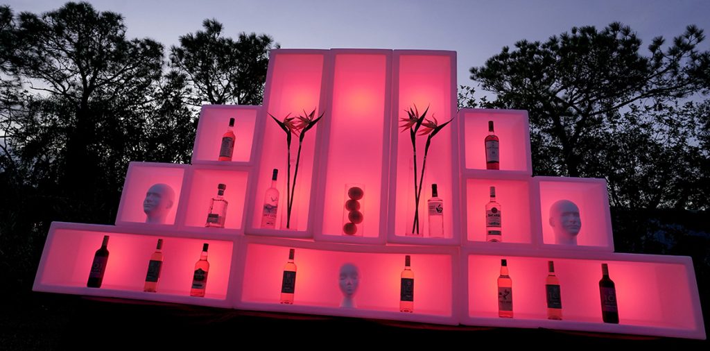 LED furniture rentals for corporate events, weddings, and private parties throughout Florida.